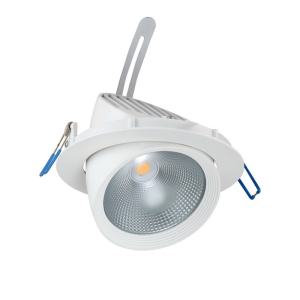 WHITE LED RECESSEDMOVABLE LIGHT20W 4000K 60°1550LM 230V Ra80 LED Φωτιστικά Οροφής - Ψευδοροφής