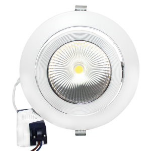 WHITE LED RECESSED MOVABLE LUMINAIRE 30W 4000K 60° 2480LM 230V Ra80 LED Φωτιστικά Οροφής - Ψευδοροφής