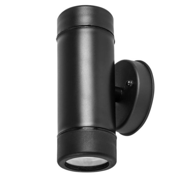 UP-DOWN BLACK PP WALL LIGHT GU10Max.2x3W LED IP65 LED Αρχιτεκτονικός Φωτισμός Εξωτερικού Χώρου