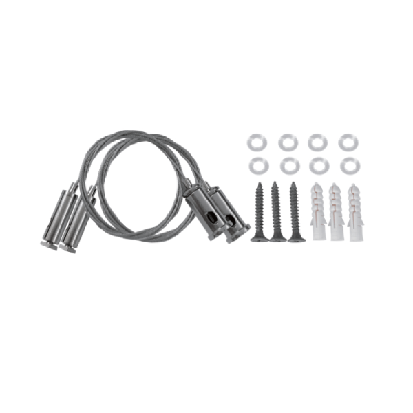 ^HANGING KIT FOR PROFILE WITH 1PC STEEL WIRE 2m & INSTALLATION ACCESSORIES Προφίλ Αλουμινίου